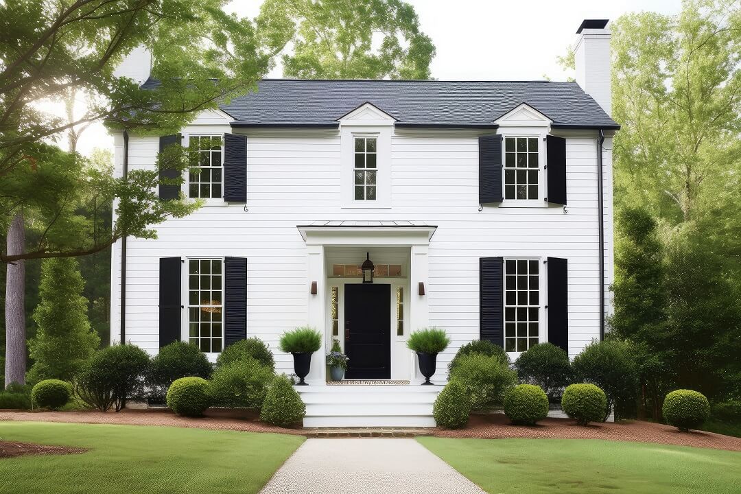 29 Stunning White House Black Trim Exteriors You'll Admire