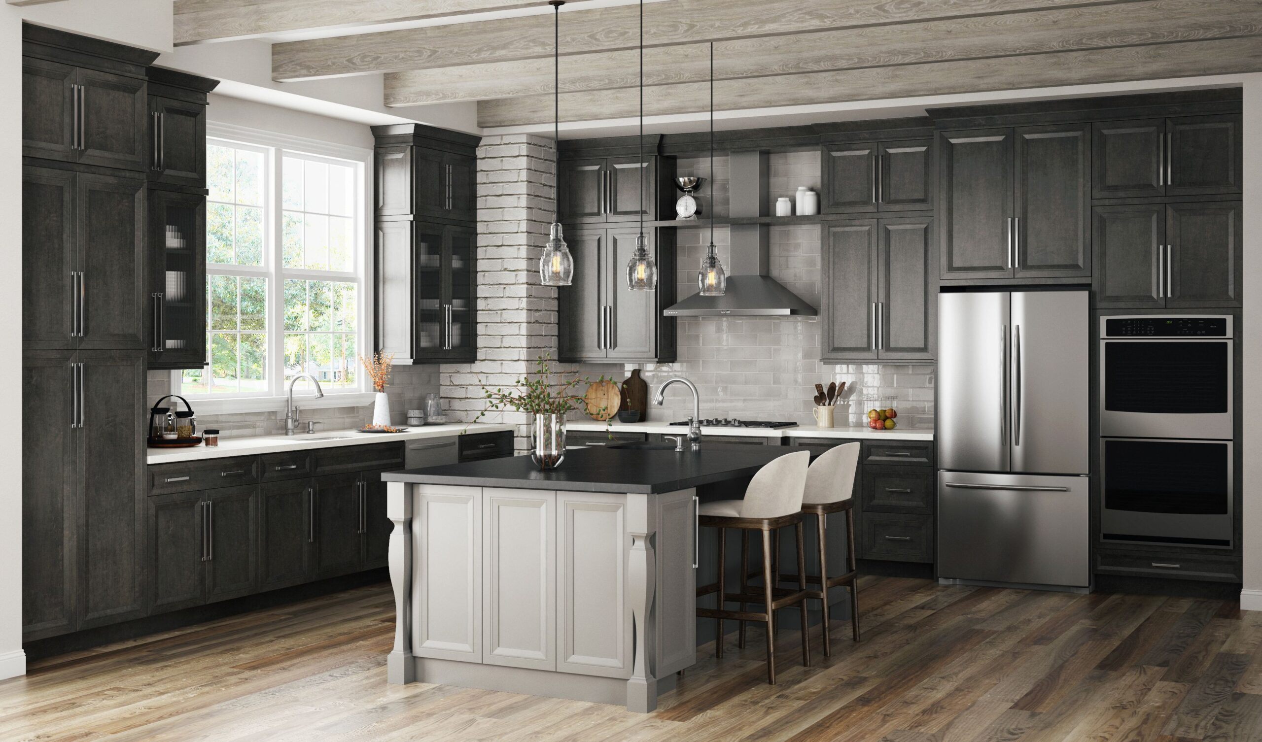 Slate Colored Kitchen Cabinet 