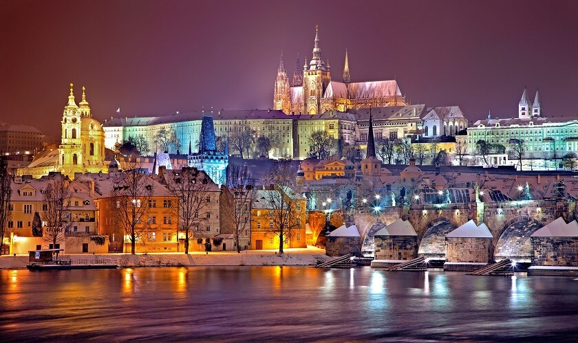 Czech Republic Prague Castle and Charles Bridge