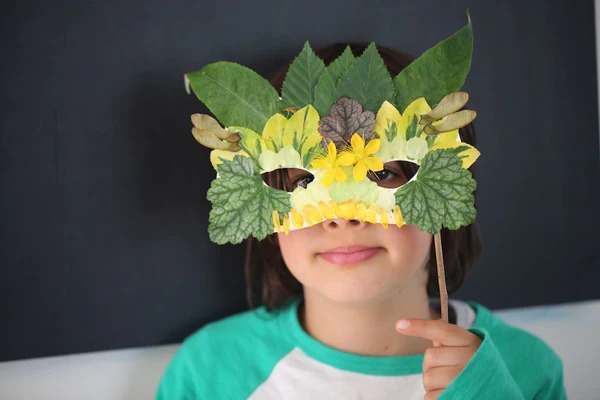 Kids fall Leaf Mask Activity