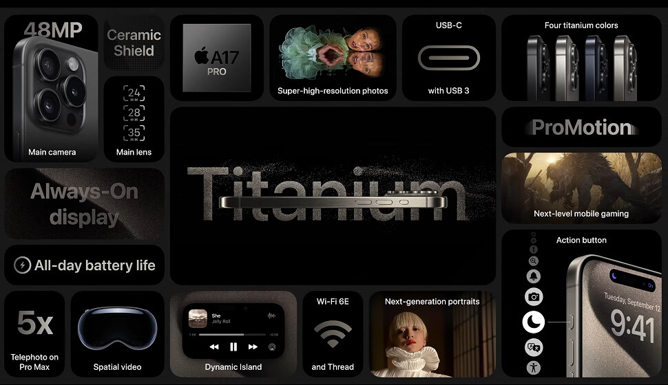 iPhone 15 Pro Max Titanium body