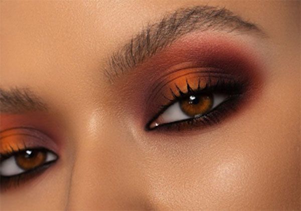 Autumn Leaves Fall Eye Art Orange Eyeshadow