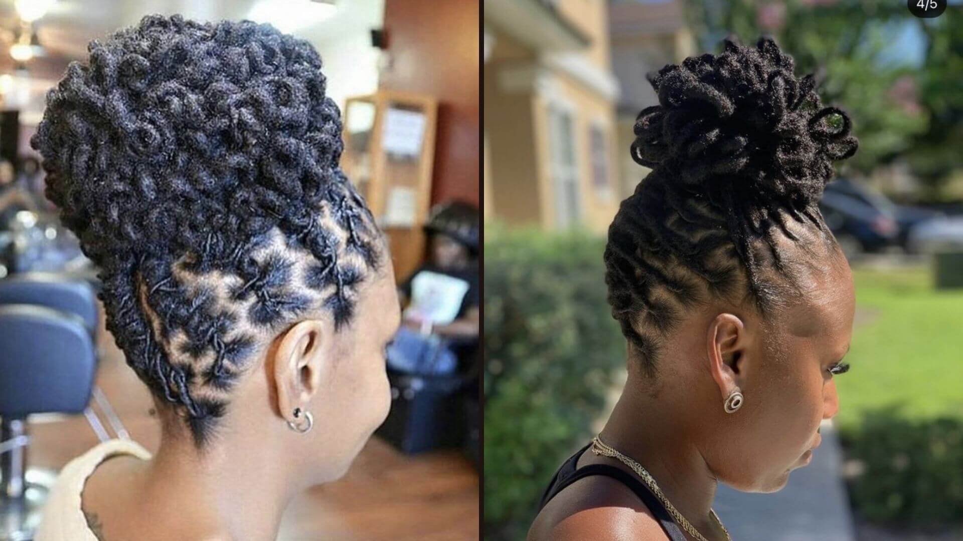 Female High Bun Loc Styles