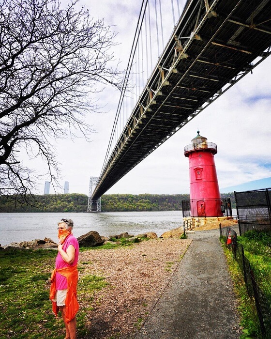 The Little Red Lighthouse Under Bridge one of the best Instagrammable places in NYC