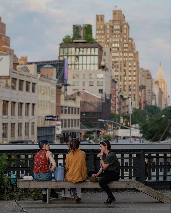 People Sitting In Chair At The High Line Place for Instagram