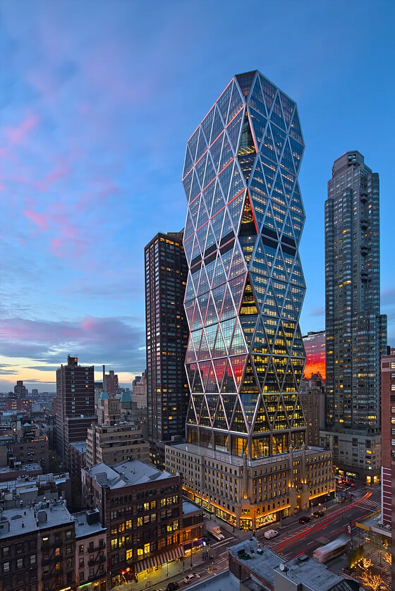 Hearst Tower one of the unusual buildings in nyc