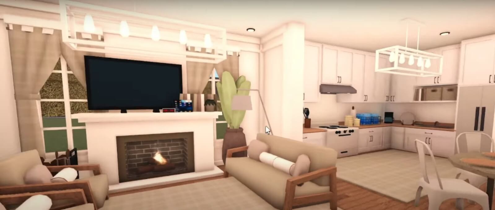 Interior of roblox bloxburg Cheap houses with lights