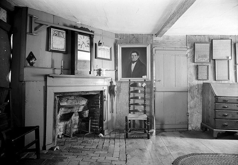 Without Restored Living Room of Oldest house in USA The Fairbanks House Dedham with Sitting chair Apart