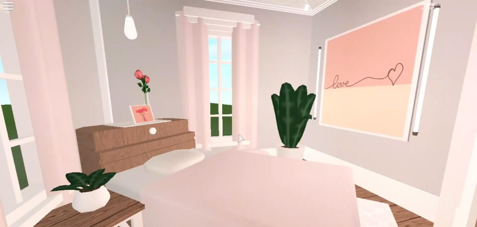 Contemporary white Interior Roblox Bloxburg House