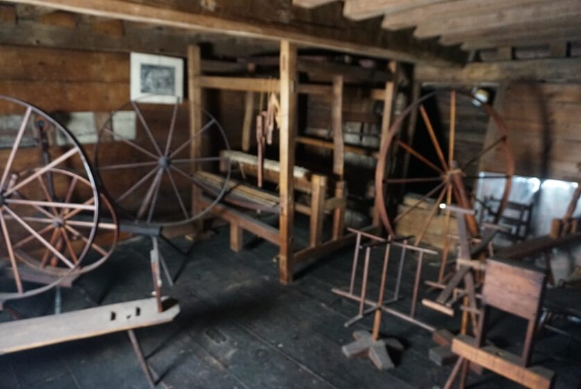 Restored colorful Wooden Room with Tools inside