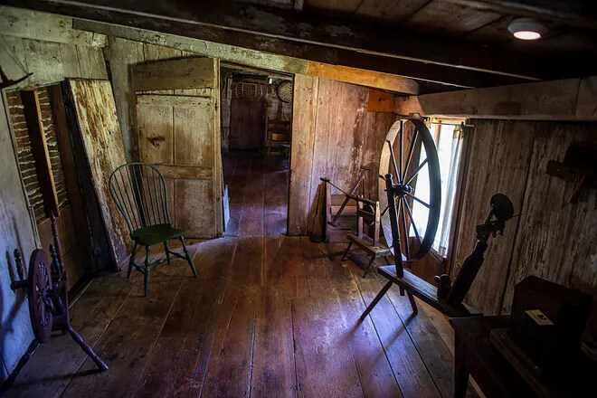 Rustic Landing room View of Fairbanks House Dedham America