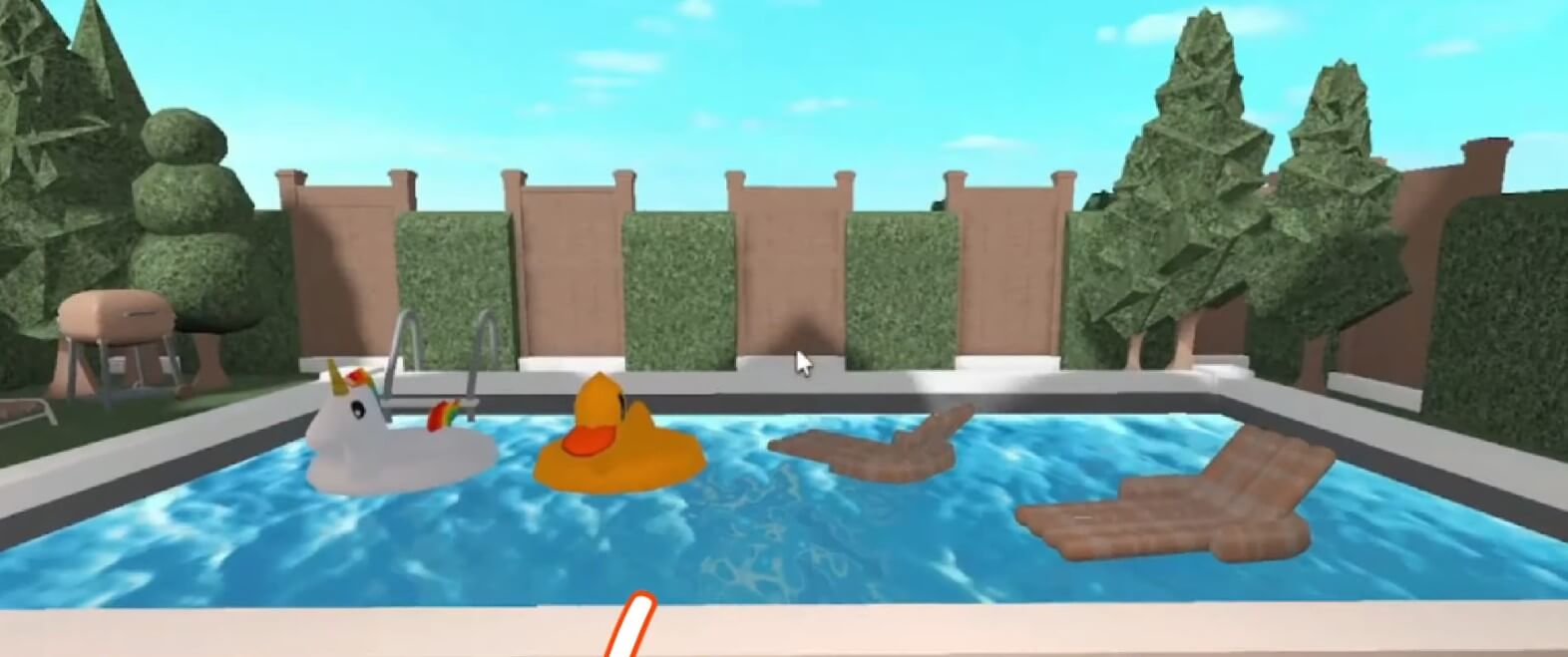 backyard Pool of roblox bloxburg mansion