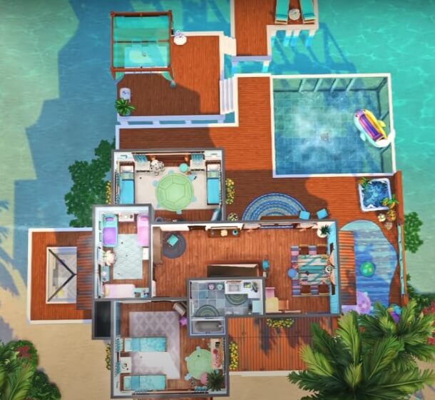 Pool House Mansion Layout
