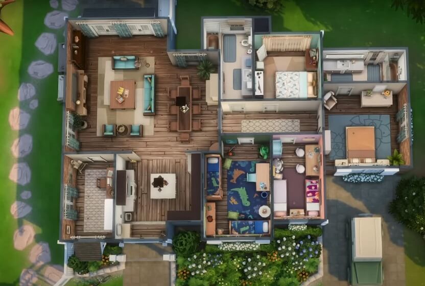 2The Sims 4 Country Cottage Layout
