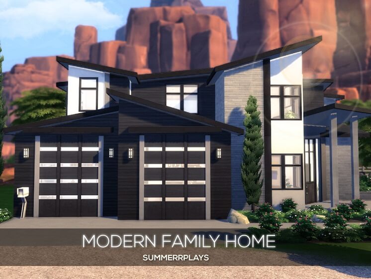 Modern Black and White Family Mansion