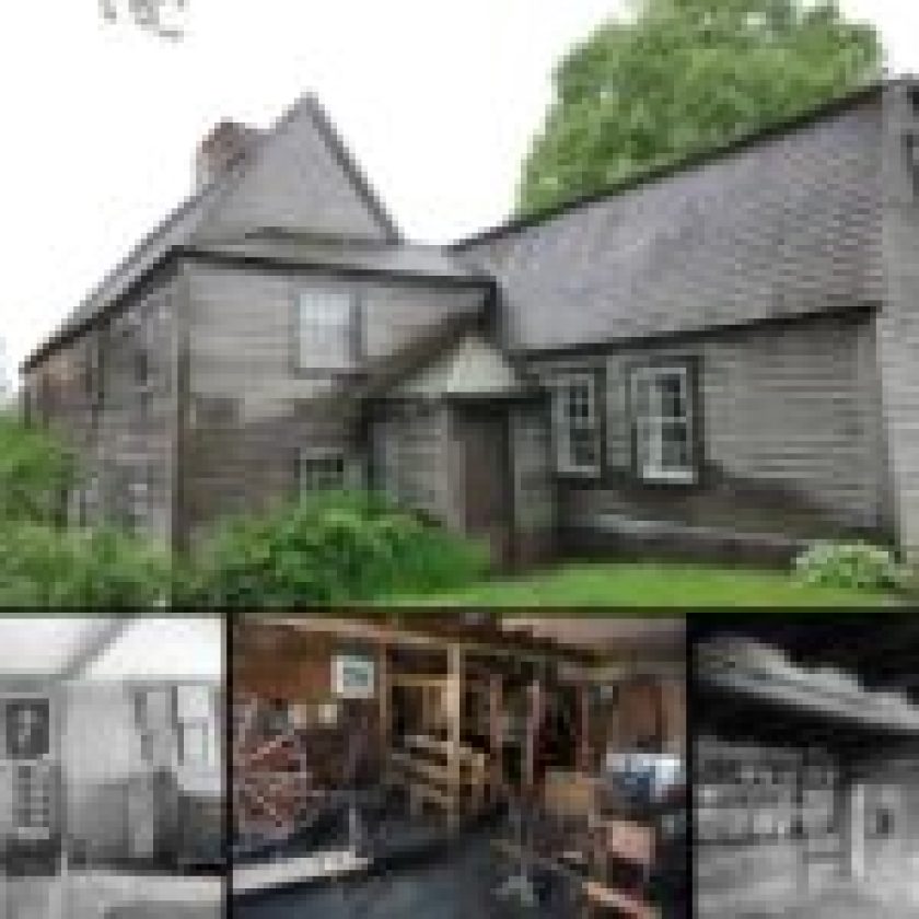 Collage with Front Entry and Inside oldest House in America Fairbanks