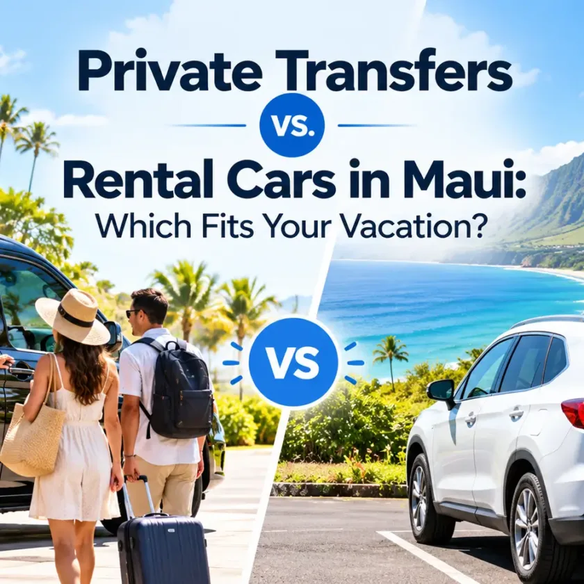 Private transfers vs rental cars in maui
