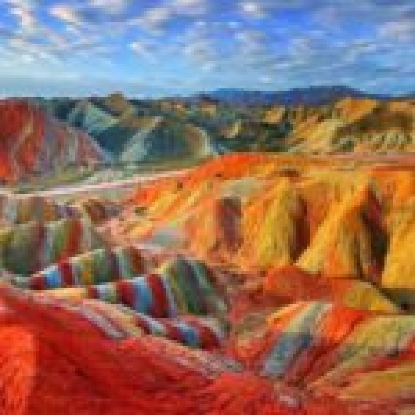 The Zhangye Rainbow Mountains