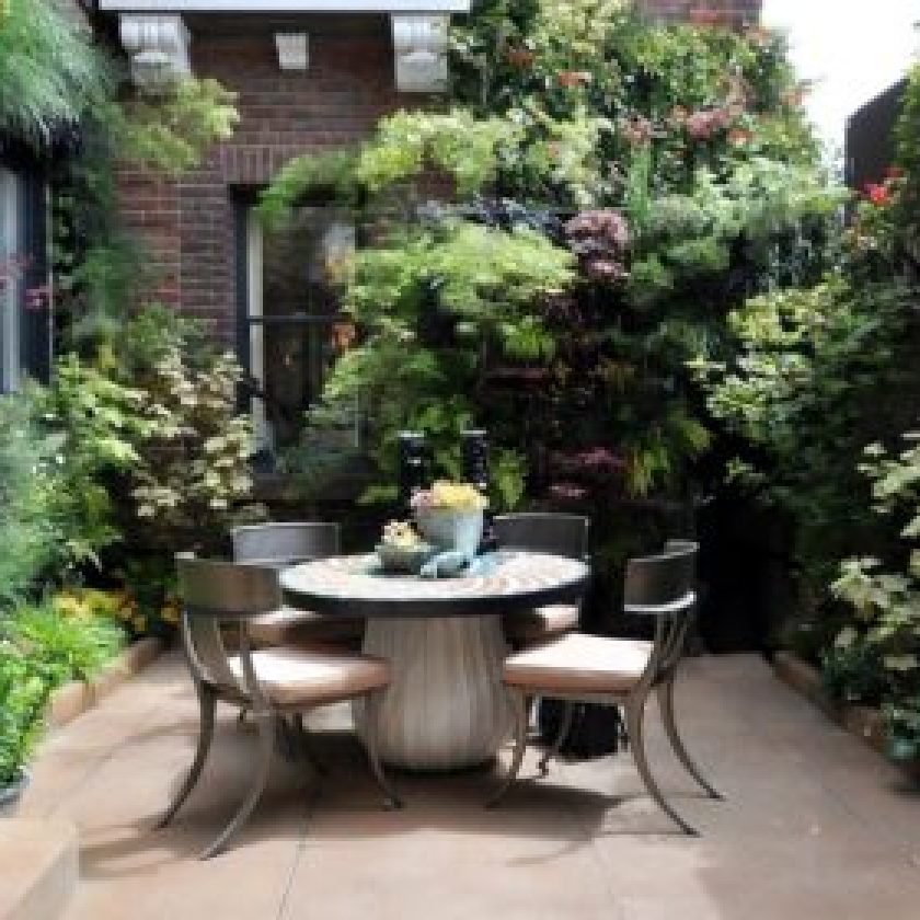 zone gardern with main sitting area and nearby covered by grass making it modern garden design