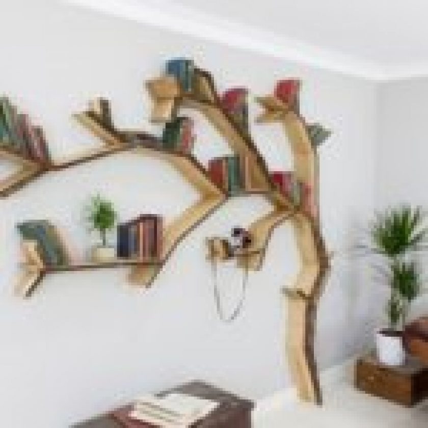 unique book shelf