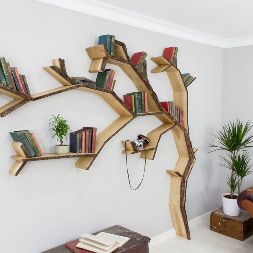 unique book shelf